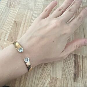 Kate spade New York rose gold tone hinged fashion cuff bracelet